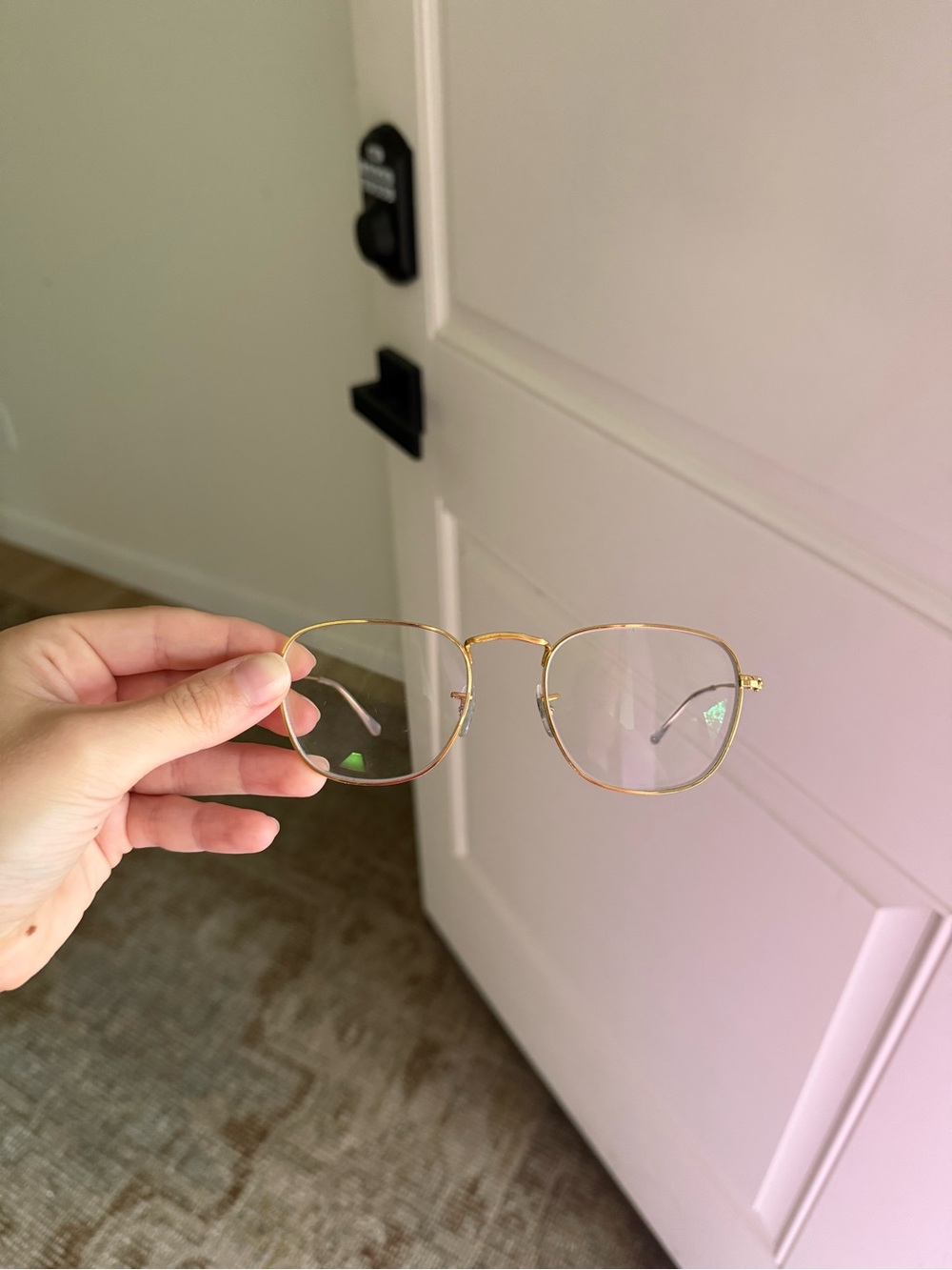 Pre-Owned Ray-Ban Hexagonal Optics Gold Frames (RB6448) – Prescription Ready